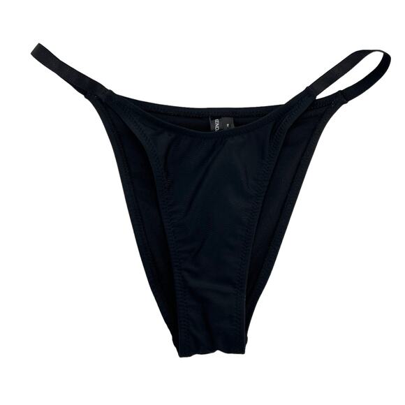 Kendall + Kylie Womens Black Rhinestone Bikini Set Two-Piece Swimsuit Small S - Picture 4 of 12